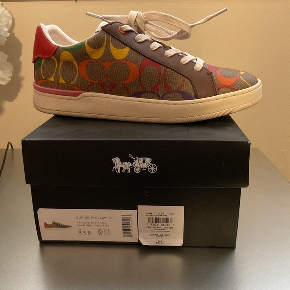 Coach Rainbow Signature Sneakers - Picture 1 of 6